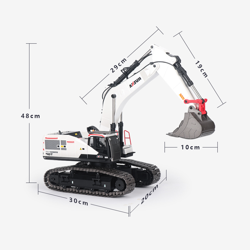 Rc Excavator Hydraulic - RC Escavatore 1/14 HUINA Metallo Camion