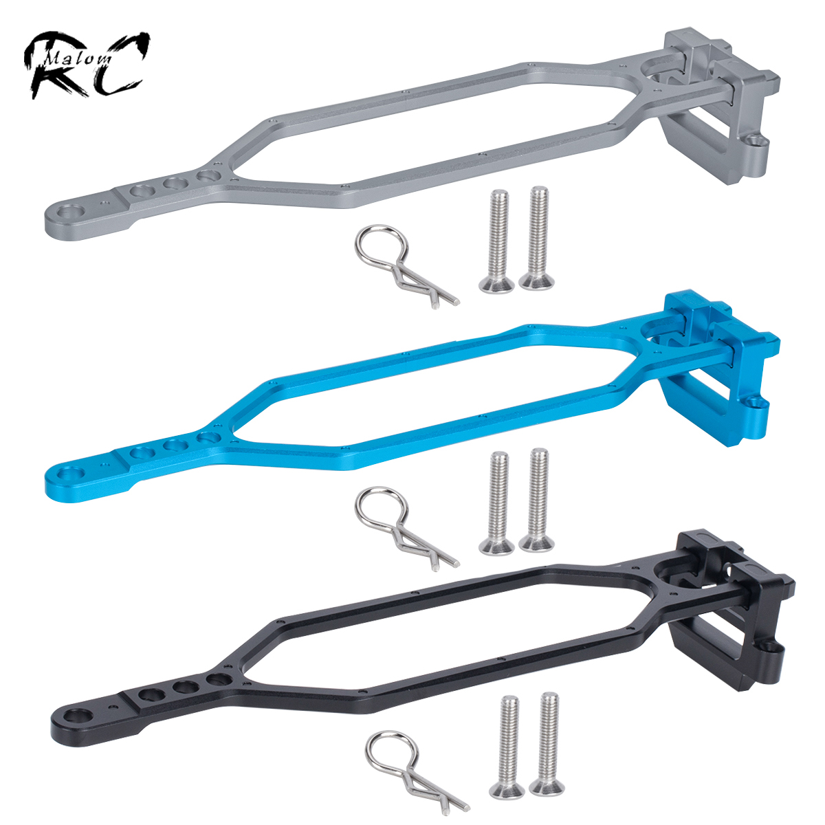 Rc Hobby Factory - Kit batteria di fissaggio in alluminio