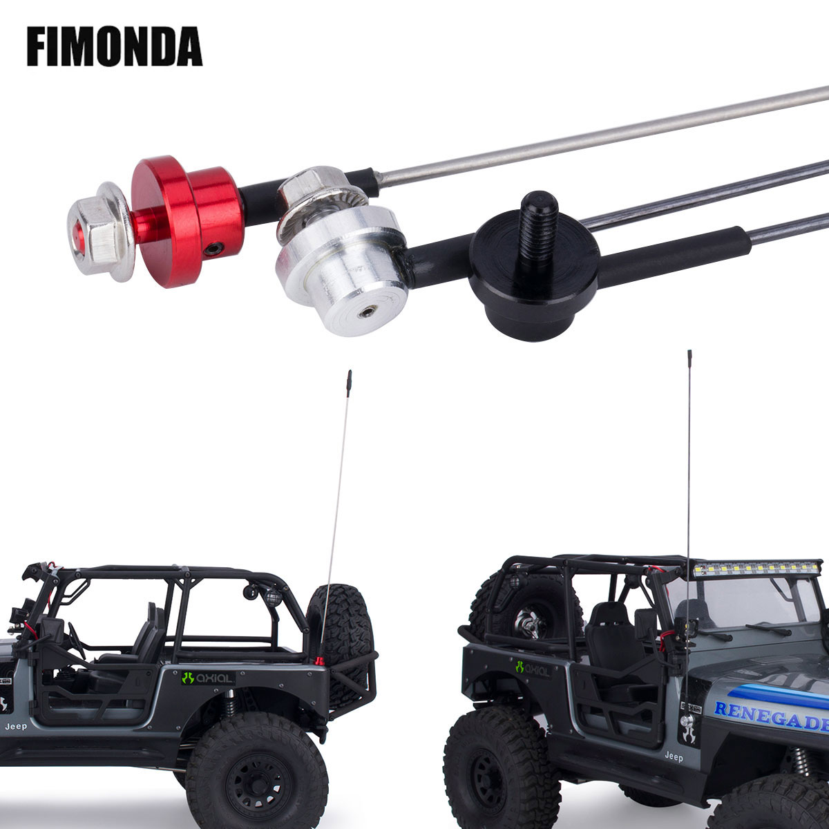 Rc Hobby Factory - Antenna di simulazione regolabile in metallo