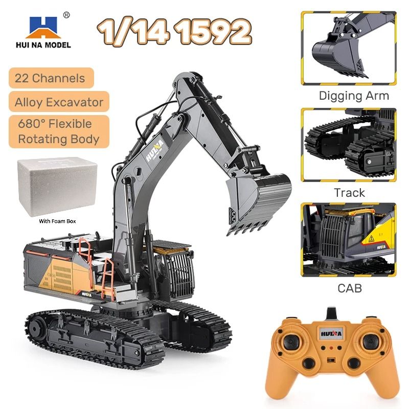 HUINA 1592 Modellino di Tratto - Rc Excavator Hydraulic recensione e prezzo